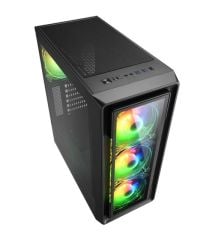 Sharkoon TK4 RGB Midi Tower, Tempered Glass, Black