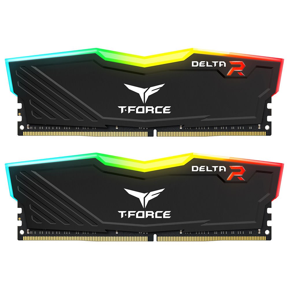 Team T-Force Delta RGB Black 16 GB (2x8) 3200 MHz DDR4 CL16 TF94D416G3200HC16FDC01 Ram