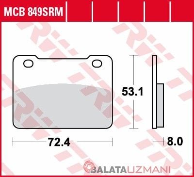 SYM 600 MaxSym i (2014-> --) Ön Sinter Fren Balatasi TRW MCB849SRM*