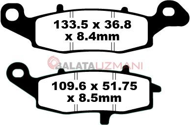 Kawasaki ZR-7S (ZR 750 H1/H3) (2001-2004) Sinter Sol Ön Fren Balatasi EBC FA229HH