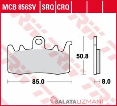 Ducati 1200 Multistrada Enduro AA (2016-> --) Ön Sinter Fren Balatasi TRW MCB856SV*