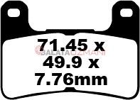 Kawasaki Z 1000  (ABS/310mm Contour Disk) (2014-2018) Sinter Ön Fren Balatasi EBC FA379HH*