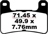 Kawasaki ZX 10 R ABS (ZX 1000 KBF/KCF/KDF/KEF/KFF) (2011-2015) Sinter Ön Fren Balatasi EBC FA379HH*