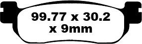 Yamaha YP 250 R X-MAX (ABS) (2011-2013) Arka Sinter Fren Balatasi EBC SFA275HH