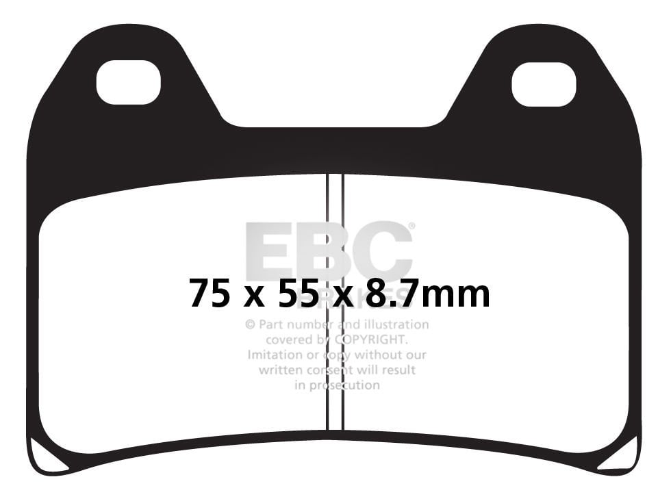 Aprilia Dorsodura Factory 750 (2010-2013) Ön Yari Sinter Fren Balatasi EBC FA244V*