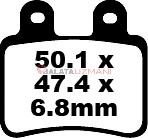 Peugeot Geopolis 250 (AJP Kaliper) (2007-2011) Organik Arka Fren Balatasi EBC SFA350