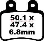 Peugeot Geopolis 400 Urban (AJP Kaliper/ABS) (2007-2012) Organik Arka Fren Balatasi EBC SFA350