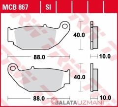 Honda CRF 250 F,L/Rally,M (2013-> --) Arka Sinter Fren Balatasi TRW MCB867SI