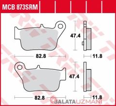 SYM 600 MaxSym i (2014-> --) Arka Sinter Fren Balatasi TRW MCB873SRM*