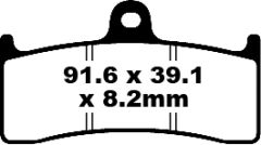 MV Agusta 750 F4 S 1+1 (Bi Posto) (2001-2004) Ön Sinter Fren Balatasi EBC FA424HH*