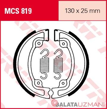Honda PCX 125  (2010->2012) Arka Organik Fren Balatasi TRW MCS819