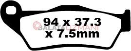 KTM SX 450 (4T) (2003-2006) Sinter Ön Fren Balatasi EBC FA181R