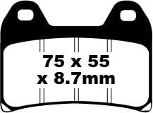 Aprilia Dorsoduro 1200 ATC/ABS (2011-2014) Ön Sinter Fren Balatasi EBC FA244HH*