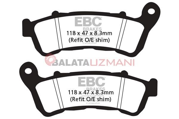 Honda CBF 500 A4/A5/A6/A7 (ABS Model) (2004-2007) Organik Ön Fren Balatasi EBC FA388
