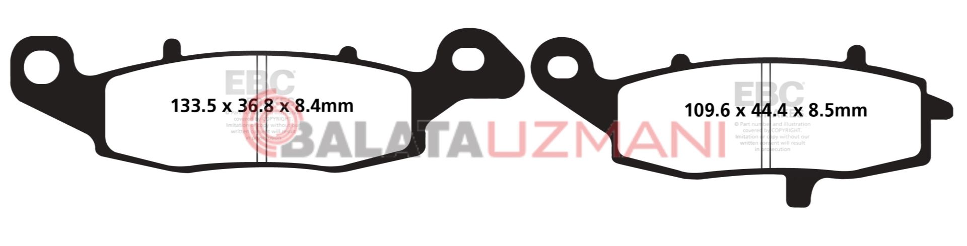 Suzuki DL 650 AK7/AK8/AK9/AL0 V-Strom ABS (2007-2011) Yari Sinter Sol Ön Fren Balatasi EBC FA229V