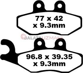 Vespa Primavera 150 (4T/3V/ABS) (2013-2015) Organik Ön Fren Balatasi EBC SFA353