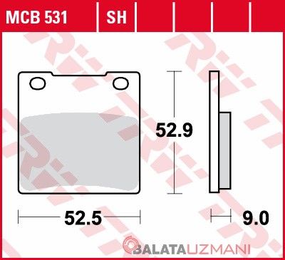 Suzuki GSX 1300 R Hayabusa (1999->2007) Arka Sinter Fren Balatasi TRW MCB531SH*