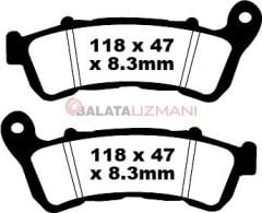Honda CBF 1000 S S7/S8/S9/SA (3 Piston Ön Kaliper/ABS Model) (2007-2011) Sinter Arka Fren Balatasi EBC FA388HH