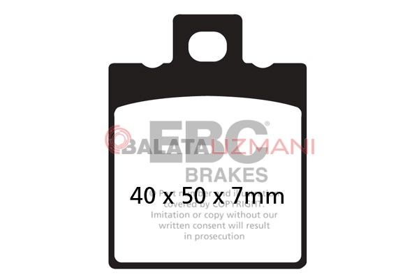 Aprilia RS 125 (5 Vida Arka Disk/2T) (1999-2005) Organik Arka Fren Balatasi EBC FA047