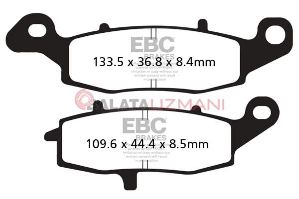 Suzuki DL 650 K4/K5/K6 V-Strom (2004-2006) Organik Sag Ön Fren Balatasi EBC FA231