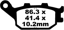 Honda CBR 600 F3/F4/F5/F6 (2003-2006) Arka Sinter Fren Balatasi EBC FA174HH