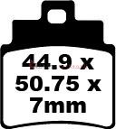 Kymco Grand Dink 250 (S400) (2001-2006) Organik Sag Ön Fren Balatasi EBC SFA355