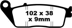 Honda CBR 600 FB/FC (ABSsiz) (2011-2013) Ön Sinter Fren Balatasi EBC FA226HH*