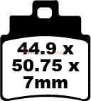 SYM GTS 250 / 250i/Joymax (2007-2014) Organik Sag Ön Fren Balatasi EBC SFA355