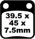 Honda CG 150 ESD Titan (2004-2005) Organik Ön Fren Balatasi EBC FA054TT