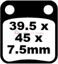 Honda CG 150 ESD Titan (2004-2005) Organik Ön Fren Balatasi EBC FA054TT