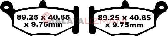 Suzuki GSXR 750 K6/K7 (2006-2007) Sinter Arka Fren Balatasi EBC FA419HH