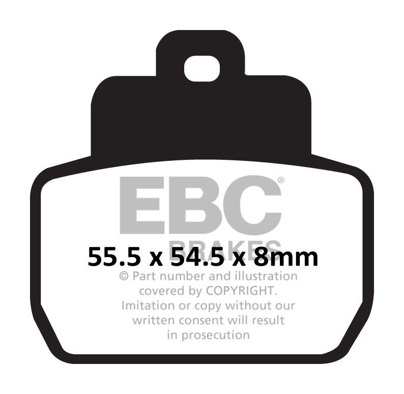 Piaggio X9 250 (2005-2006) Arka Scooter Karbon Fren Balatasi EBC SFAC425