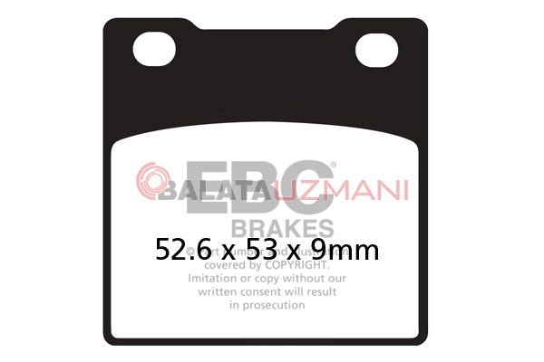 Suzuki GSXR 600 K1/K2/K3/ZK3 (2001-2003) Organik Arka Fren Balatasi EBC FA063