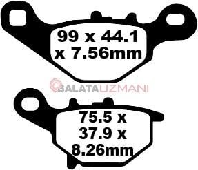 Suzuki UK 110 L5/L6/L7/L8 Address (2015-2018) Organik Ön Fren Balatasi EBC SFA396