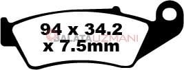 Honda XRV 750 P/R/S/T/V/W/X/Y Africa Twin (1994-2003) Sinter Ön Fren Balatasi EBC FA185R*
