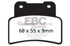 Yamaha YZF-R 125/ 125 A (2014-2018) Organik Ön Fren Balatasi EBC FA432