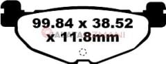 Yamaha XP 500 T-Max (ABS siz Models) (2008-2011) Sinter Arka Fren Balatasi EBC SFA408HH