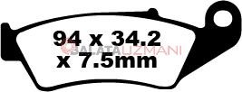 Honda CRF 450 R2/R3/R4/R5/R6/R7 (2002-2007) Organik Ön Fren Balatasi EBC FA185TT