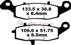 Suzuki M 800/T (VZ 800 L4/L5 M800/T Intruder) (2014-2015) Sinter Ön Fren Balatasi EBC FA231HH