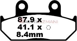 Suzuki AN 400 AK9/ZAK9/AL0/ZAL0/AL1/ZAL1/AL2/AL3/AL4/ZAL4/AL5/ZAL5/AL6/ZAL6AL7/ZAL7/AL8/ZAL8 Burgman/Skywave (ABS) (2007-2018) Organik Arka Fren Balatasi EBC SFA412