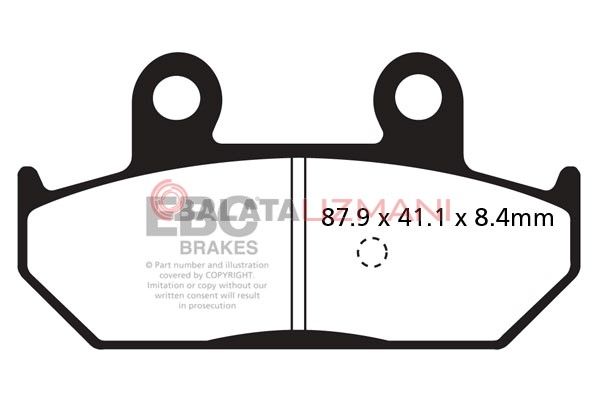 Suzuki AN 400 AK9/ZAK9/AL0/ZAL0/AL1/ZAL1/AL2/AL3/AL4/ZAL4/AL5/ZAL5/AL6/ZAL6AL7/ZAL7/AL8/ZAL8 Burgman/Skywave (ABS) (2007-2018) Sinter Arka Fren Balatasi EBC SFA412HH