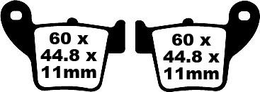 Honda CRF 450 R2/R3 (2002-2003) Arka Sinter Fren Balatasi EBC FA346R