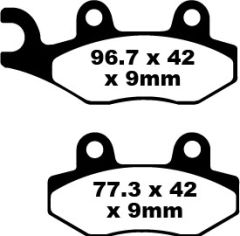 Suzuki AN 400 K7/ZK7/K8/ZK8/K9/L0/L1/L2/L3/L4 Burgman/Skywave (ABSsiz) (2007-2014) Ön Sol Sinter Fren Balatasi EBC SFA228HH