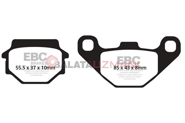 Kawasaki KLR 250 D2-D22 (1984-2005) Organik Ön Fren Balatasi EBC FA067