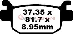 Honda SH 300i (2 Piston Kaliper/ABS) (2016-2018) Sinter Arka Fren Balatasi EBC SFA415HH