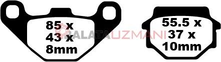 Kawasaki KLR 250 D2-D22 (1984-2005) Sinter Ön Fren Balatasi EBC FA067R