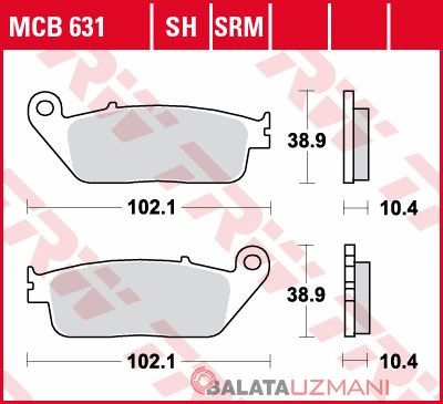 Yamaha VP 125 X-City (2008-> --) Ön Sinter Fren Balatasi TRW MCB631SRM