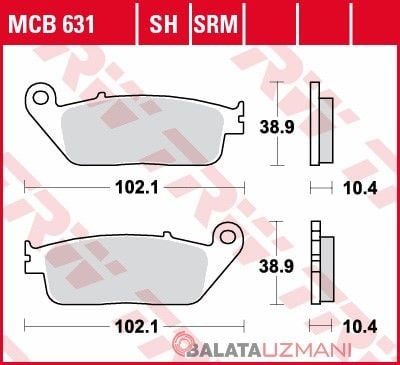 Yamaha YP 400 X-Max (2013-> --) Ön Sinter Fren Balatasi TRW MCB631SRM*