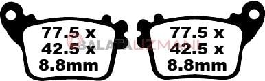 Honda CBR 600 FB/FC (ABS siz Model) (2011-2013) Sinter Arka Fren Balatasi EBC FA436HH