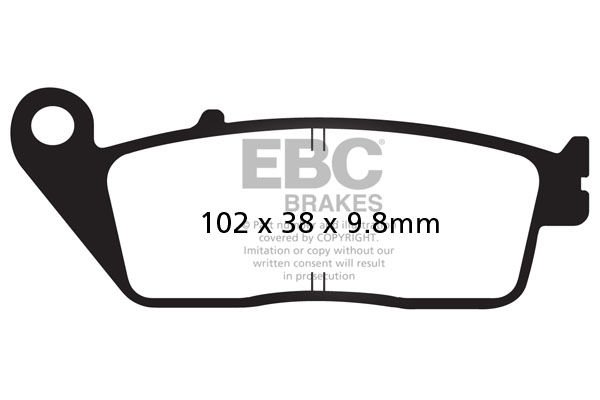 Honda GL 1500 CY/C1/C2 (F6C) (2000-2003) Arka Organik Kevlar Fren Balatasi EBC FA196